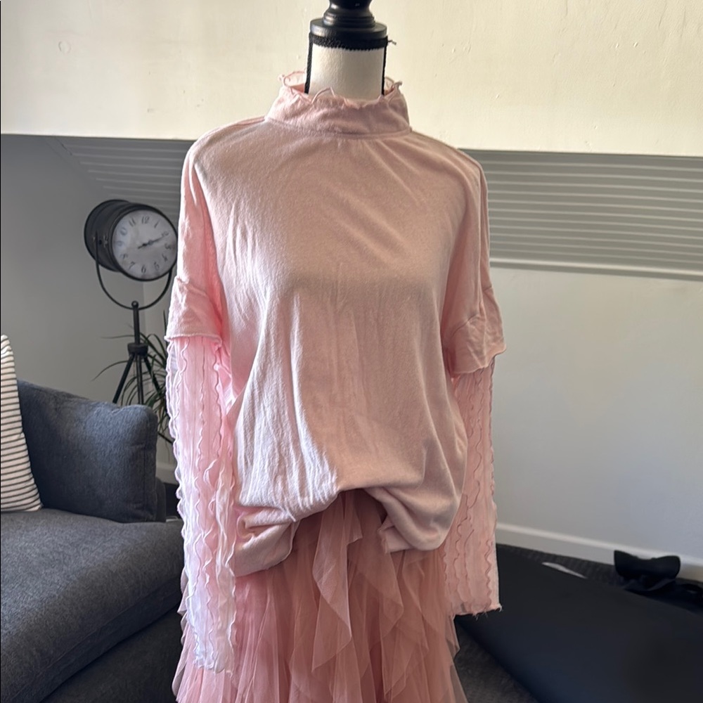 Free People Pink Blouse with Elegant Design
